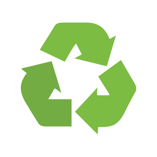 A green recycling symbol on a black background, symbolizing the importance of Small Appliance Repairs.